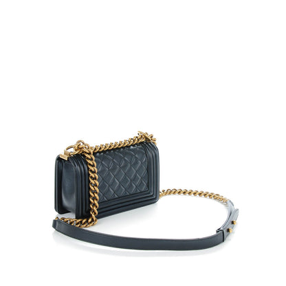 Chanel Lambskin Quilted Small Boy Flap Pearly Black 3 of 7