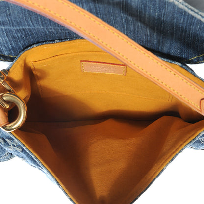 Louis Vuitton Monogram Denim Mini Pleaty Blue 5 of 7
