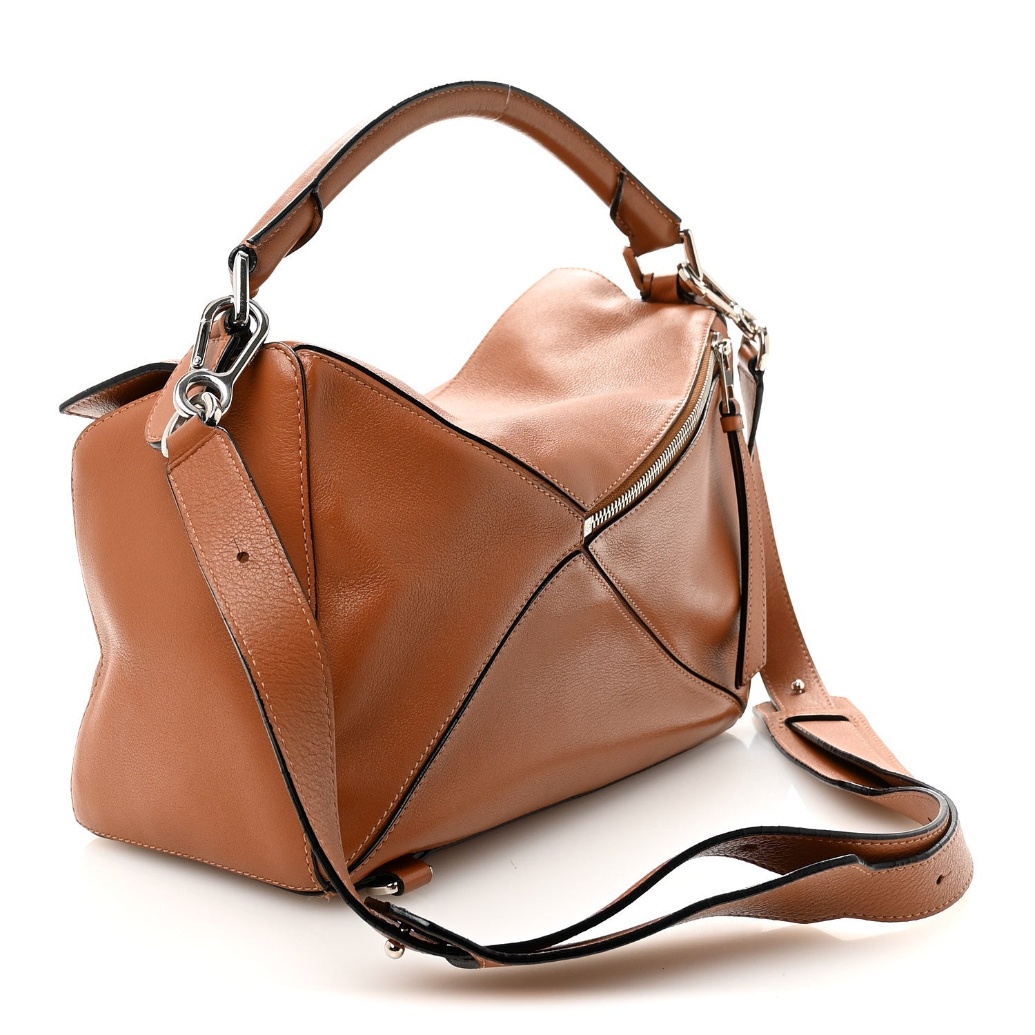 Loewe Calfskin Medium Puzzle Bag Tan 3 of 9