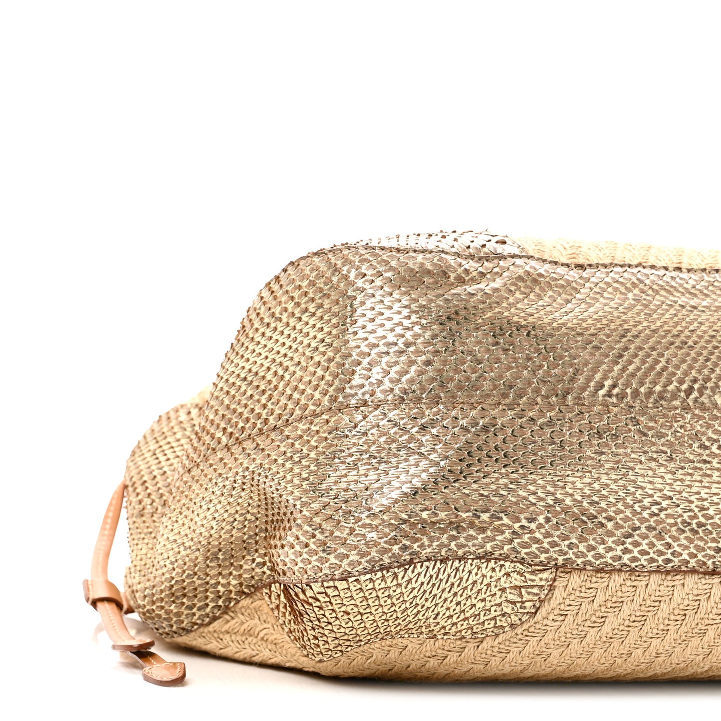 Jute Snakeskin Tote Oro