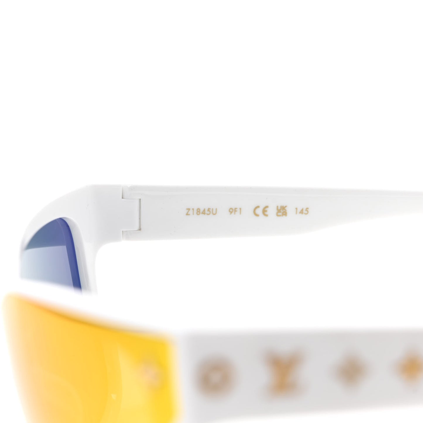 Nylon LV Shadow Square Sunglasses Z1845U White