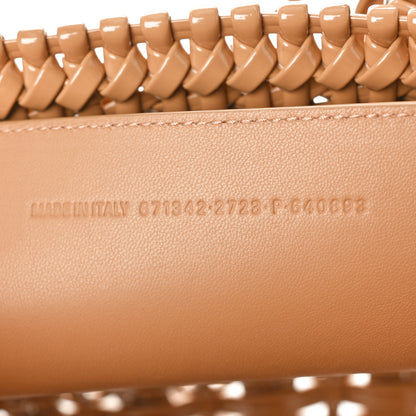 Balenciaga Varnished Faux Calfskin Braided XS Bistro Basket Beige 7 of 10