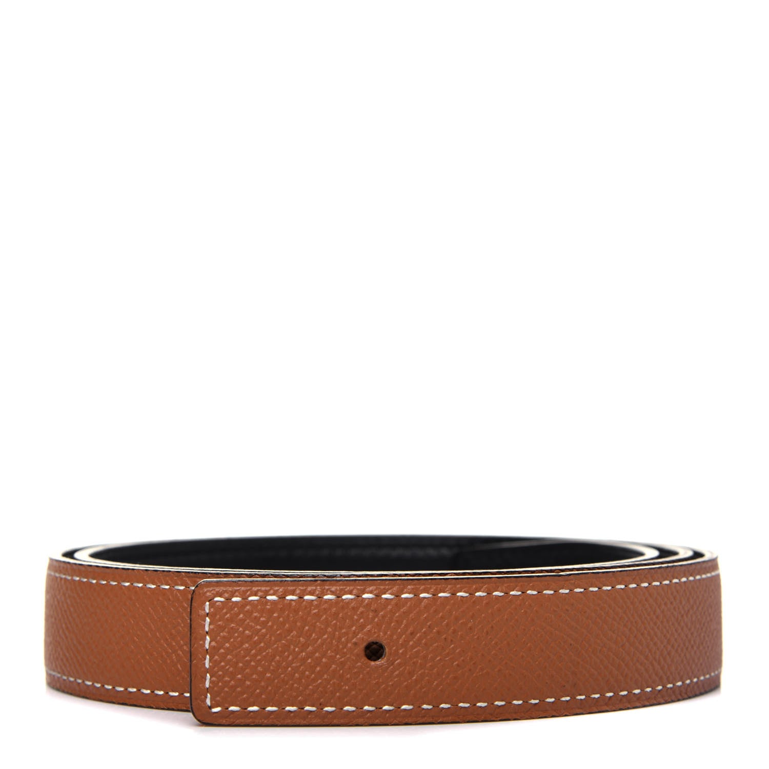 Hermes Swift Epsom 24mm Belt Strap 80 Black Gold 1 of 5