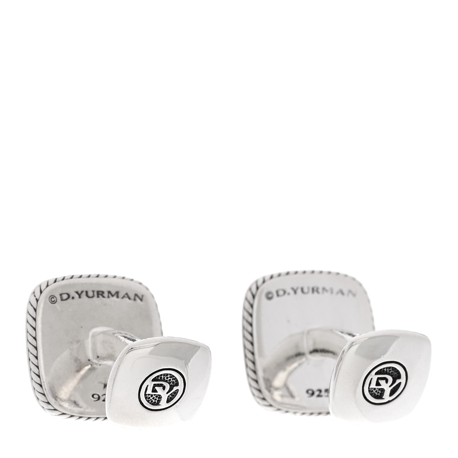 David Yurman Sterling Silver Streamline Cushion Cufflinks 2 of 4