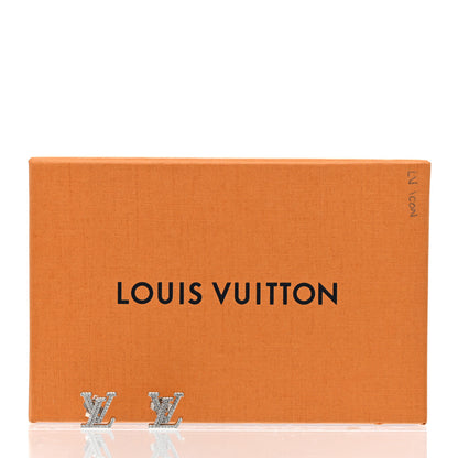 Louis Vuitton Crystal LV Iconic Earrings Silver 5 of 5
