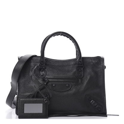 Balenciaga Chevre Black Metallic Edge Hardware S City Black 1 of 10