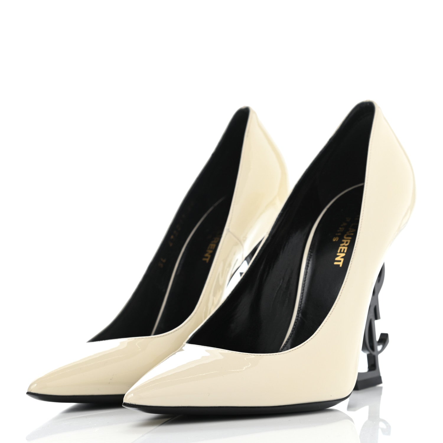Saint Laurent Patent Opyum 100 Pumps 38.5 Neutro 3 of 12