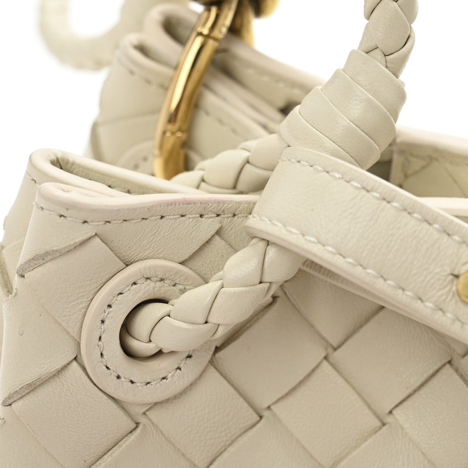 Bottega Veneta Nappa Intrecciato Small Parachute Shoulder Bag Sea Salt 11 of 13