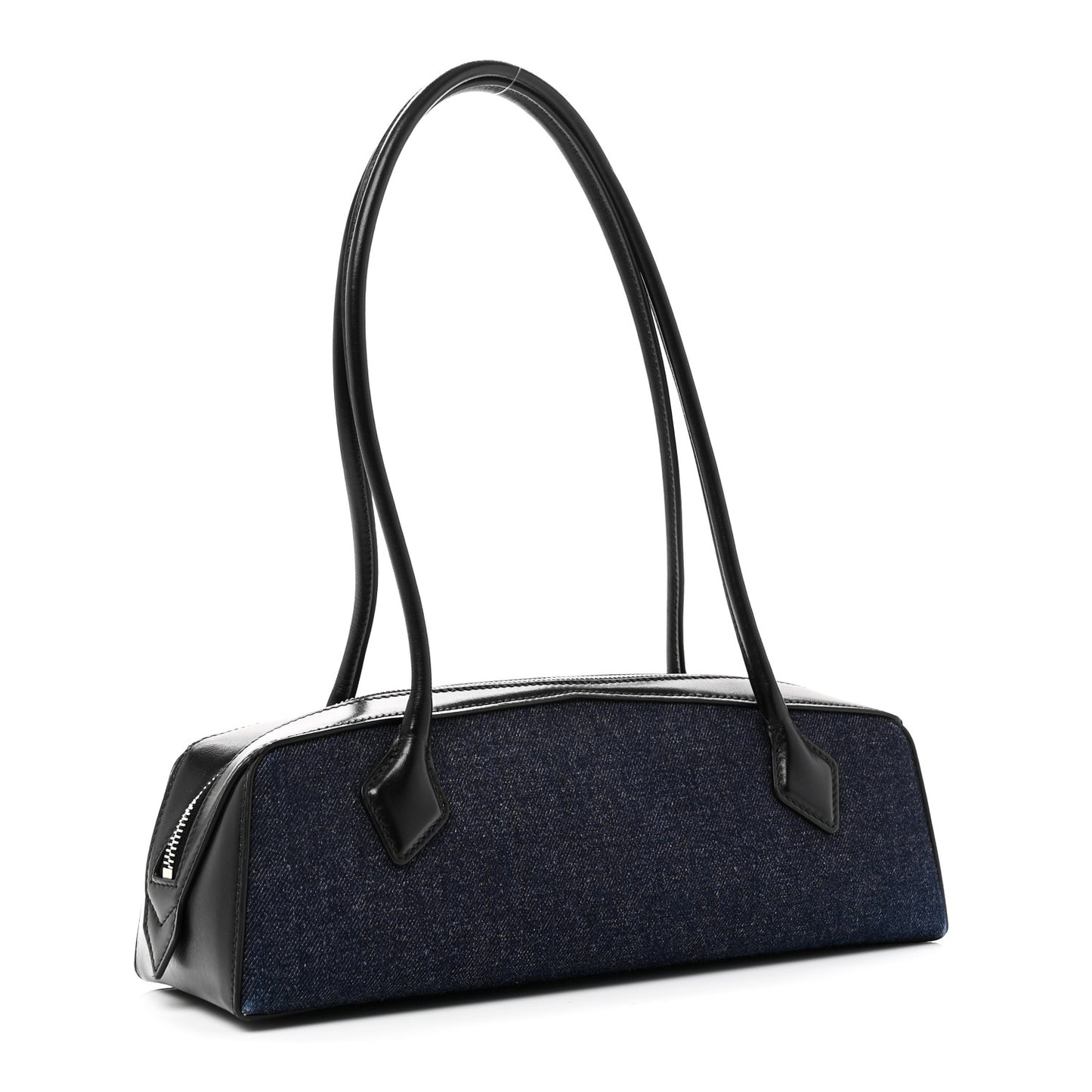 Denim Calfskin Medium Le Teckel Bag Bleu Denim