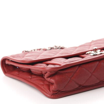 Chanel Caviar Quilted Large French Riviera Flap Red 6 of 10