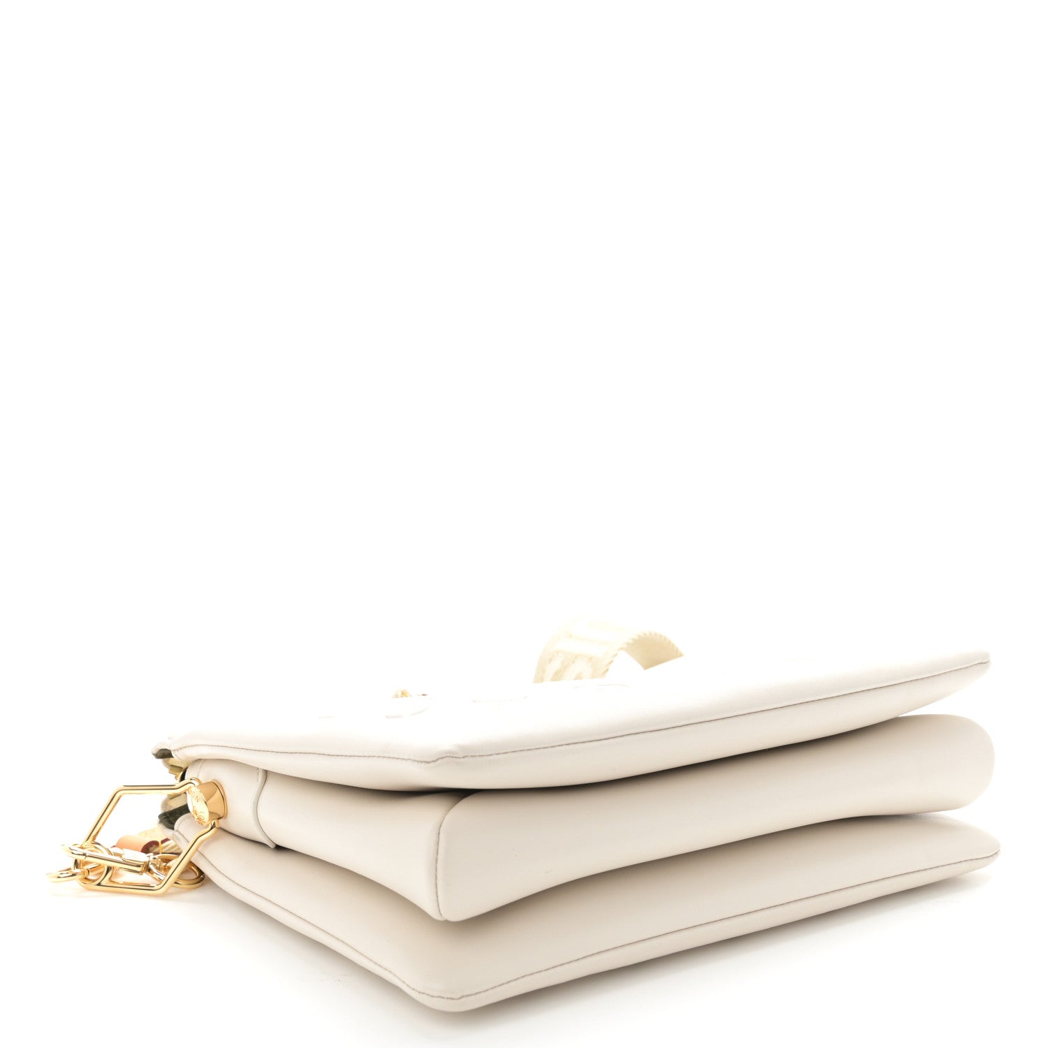 Louis Vuitton Lambskin Embossed Monogram Coussin PM Cream 4 of 10