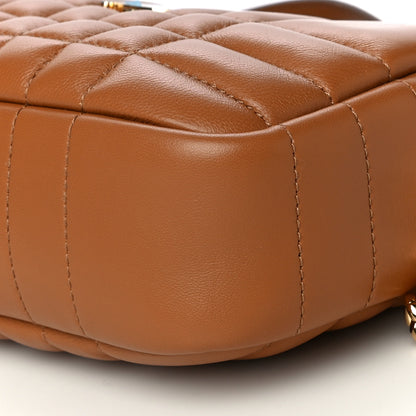 Burberry Lambskin Quilted Mini Lola Camera Bag Maple Brown 10 of 11