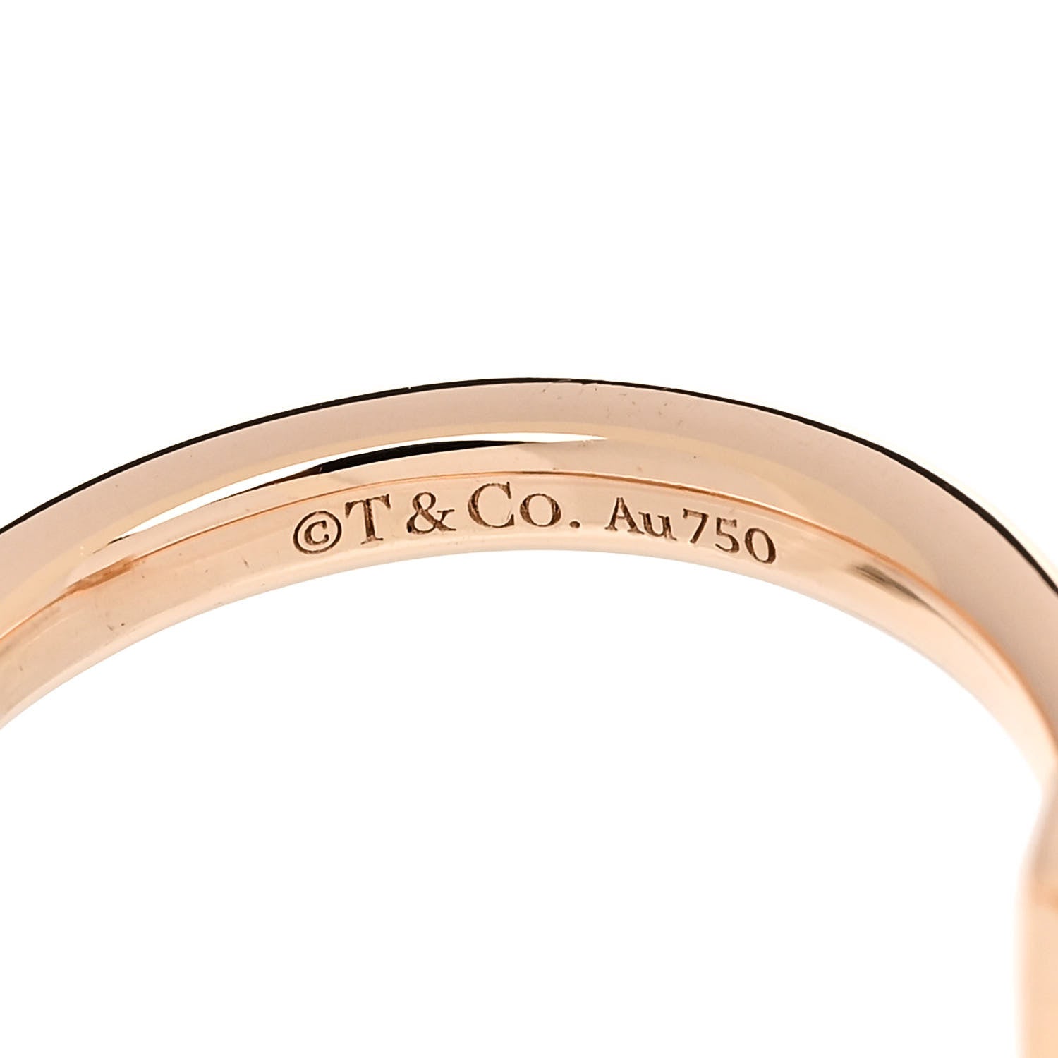Tiffany 18K Rose Gold T T1 Ring 52 6 4 of 5