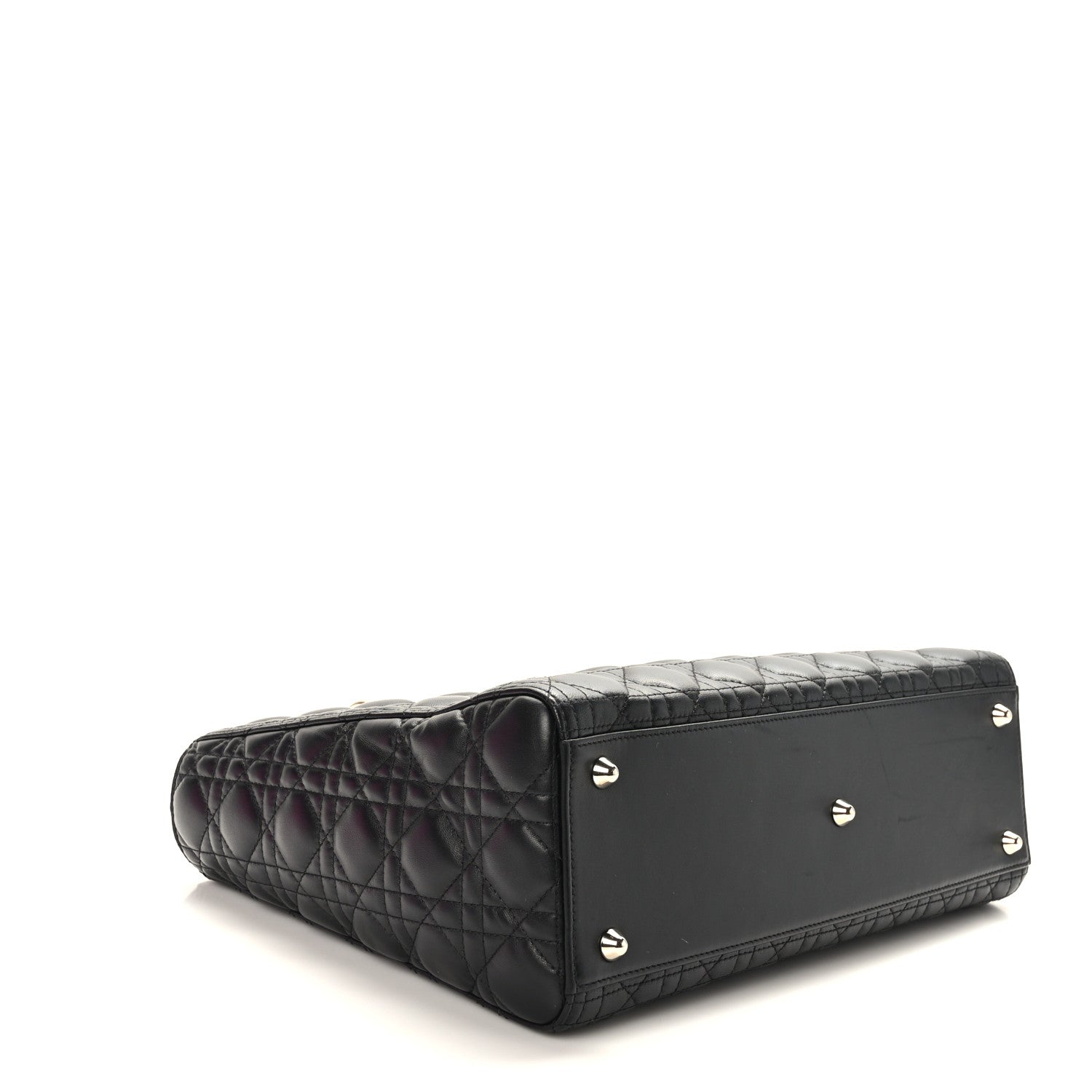 Christian Dior Lambskin Cannage Large Lady Dior Black 4 of 8