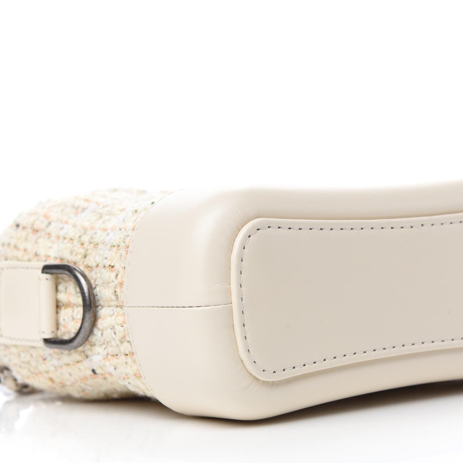 Chanel Tweed Calfskin Quilted Small Gabrielle Hobo Beige Ivory 6 of 11