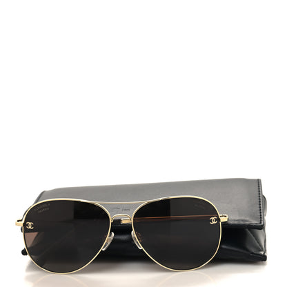 Chanel Aviator CC Sunglasses 4189-T-Q Gold 8 of 8