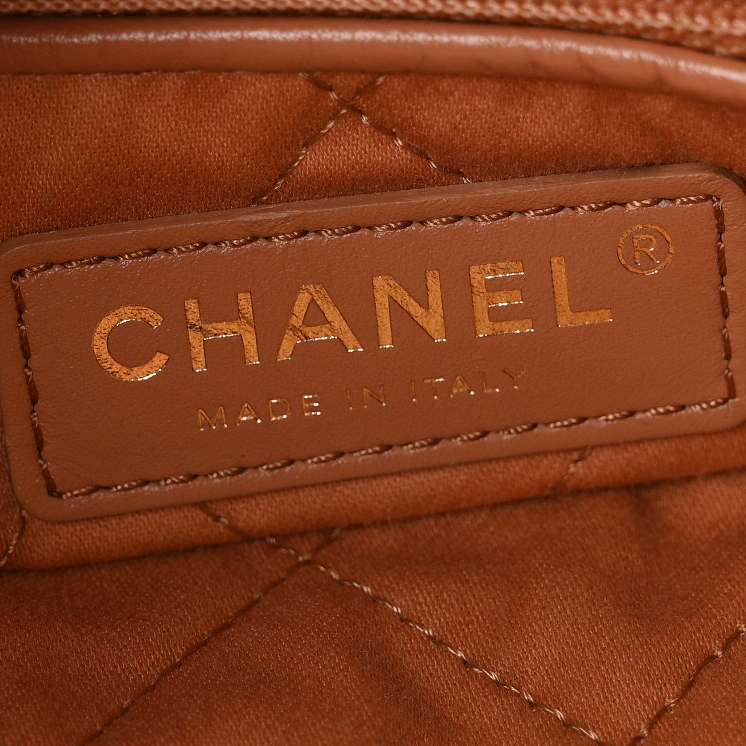Chanel Shiny Calfskin Quilted Chanel 22 Camel 6 of 10