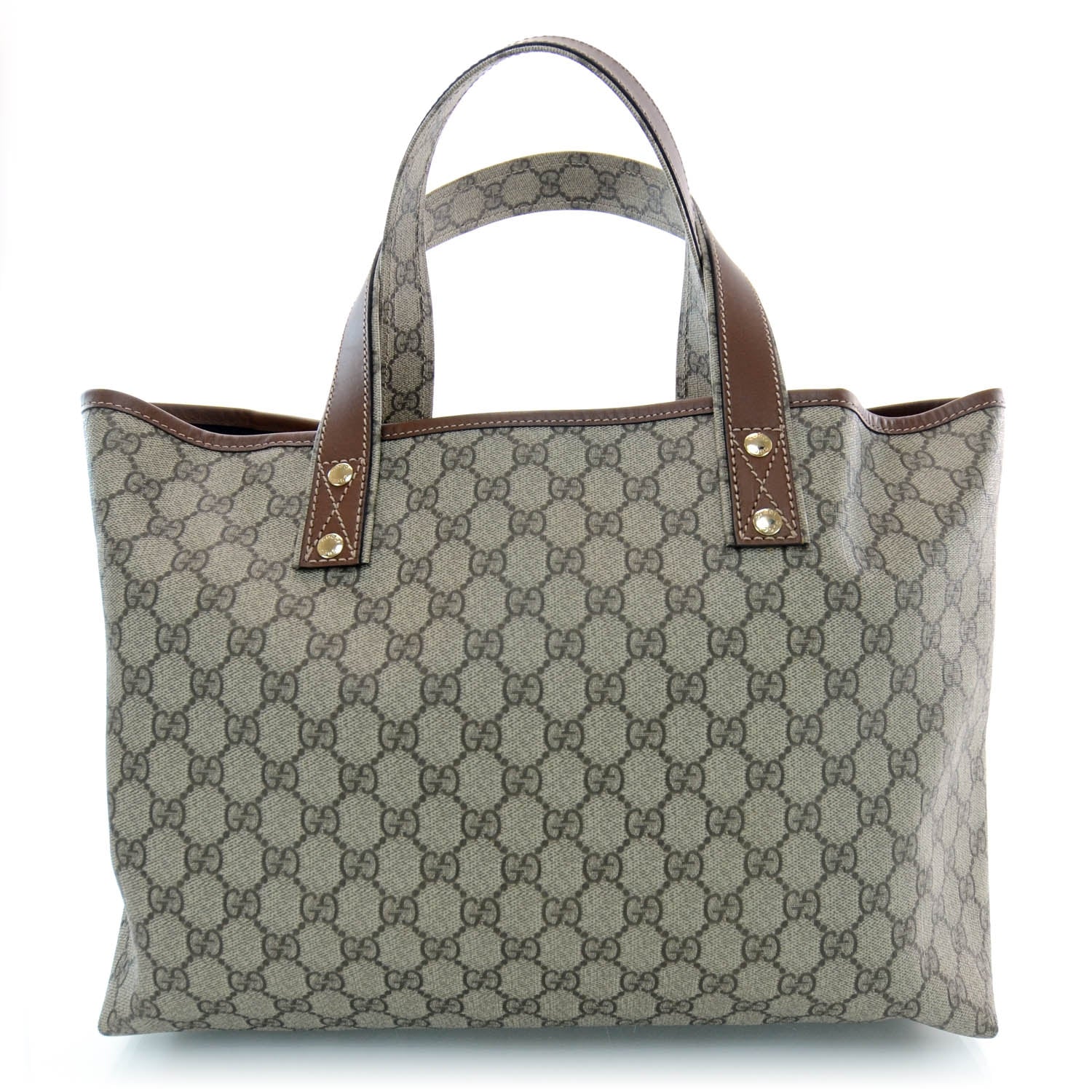 Gucci GG Plus Monogram Medium Signature Web Loop Tote Light Brown 3 of 8