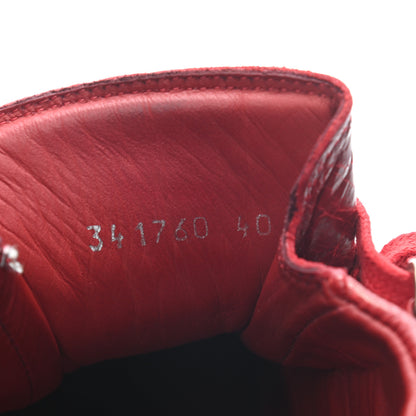 Balenciaga Crinkled Calfskin Womens Arena Sneaker 40 Rouge Grenade 7 of 8