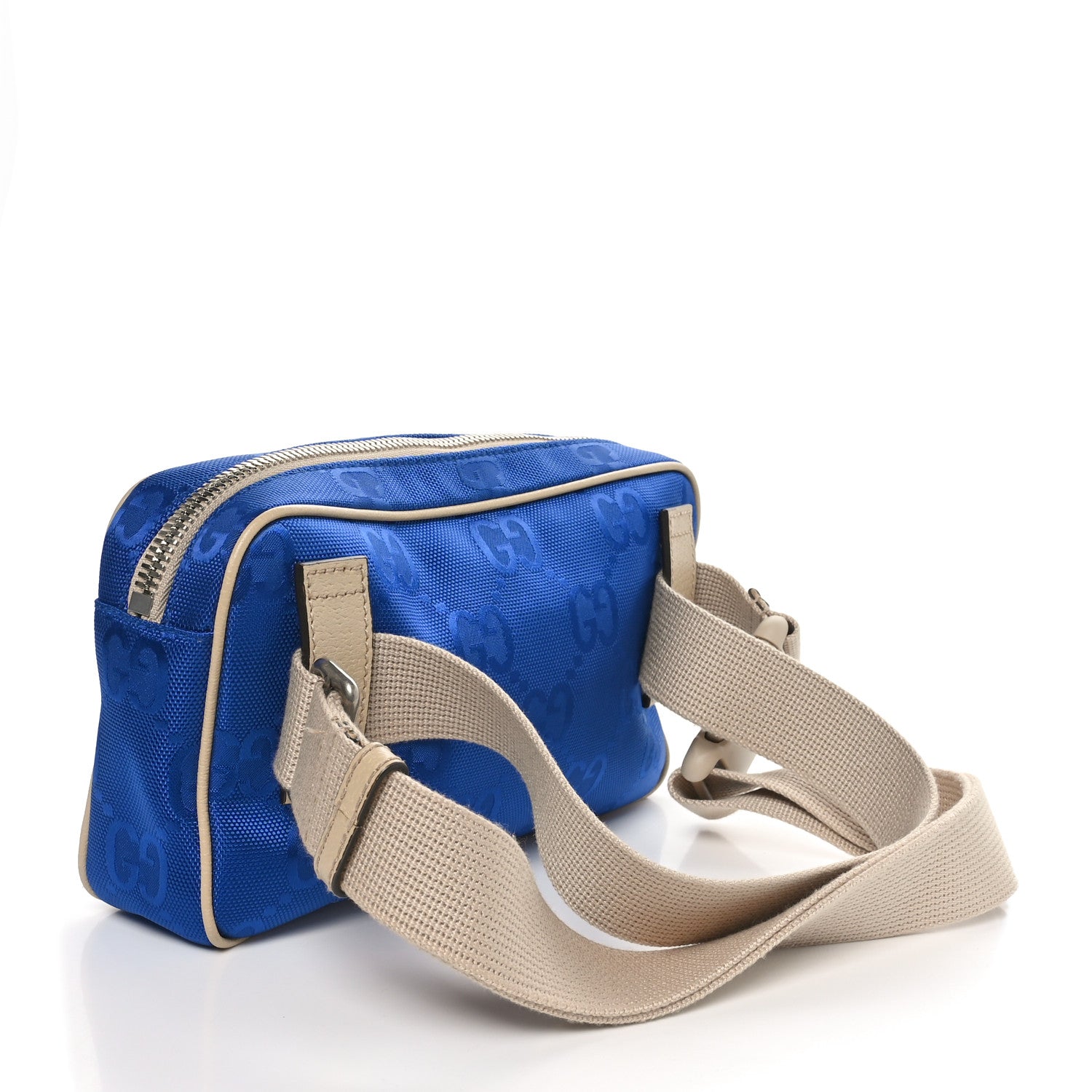 Gucci Econyl Nylon Monogram Off The Grid Belt Bag 95 38 Orient Blue New Plaster 3 of 10
