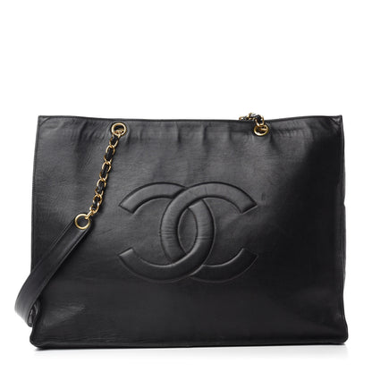 Chanel Lambskin CC Tote Black 1 of 11