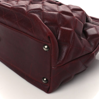 Chanel Calfskin Small Sloane Square Tote Burgundy 10 of 11