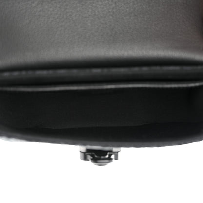 Christian Dior Oblique Jacquard Grained Calfskin Mini Saddle Messenger Bag With Flap Black 5 of 13