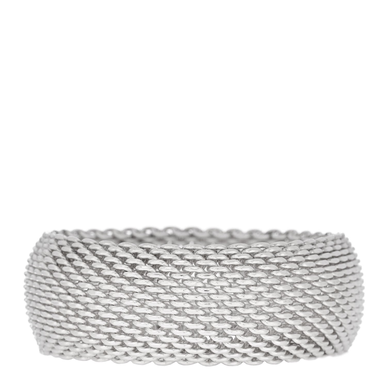 Tiffany Sterling Silver Wide Somerset Mesh Bracelet 1 of 4