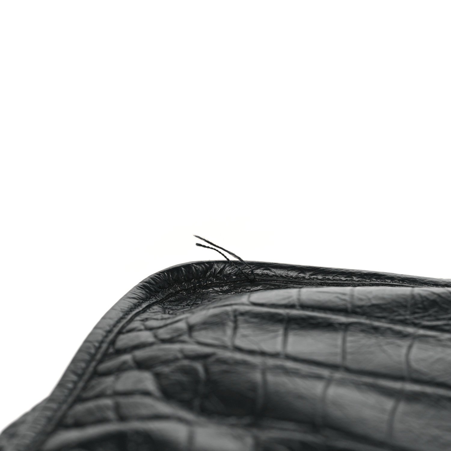 Saint Laurent Crocodile Embossed Lambskin Monogram Medium Niki Chain Satchel Black 11 of 11