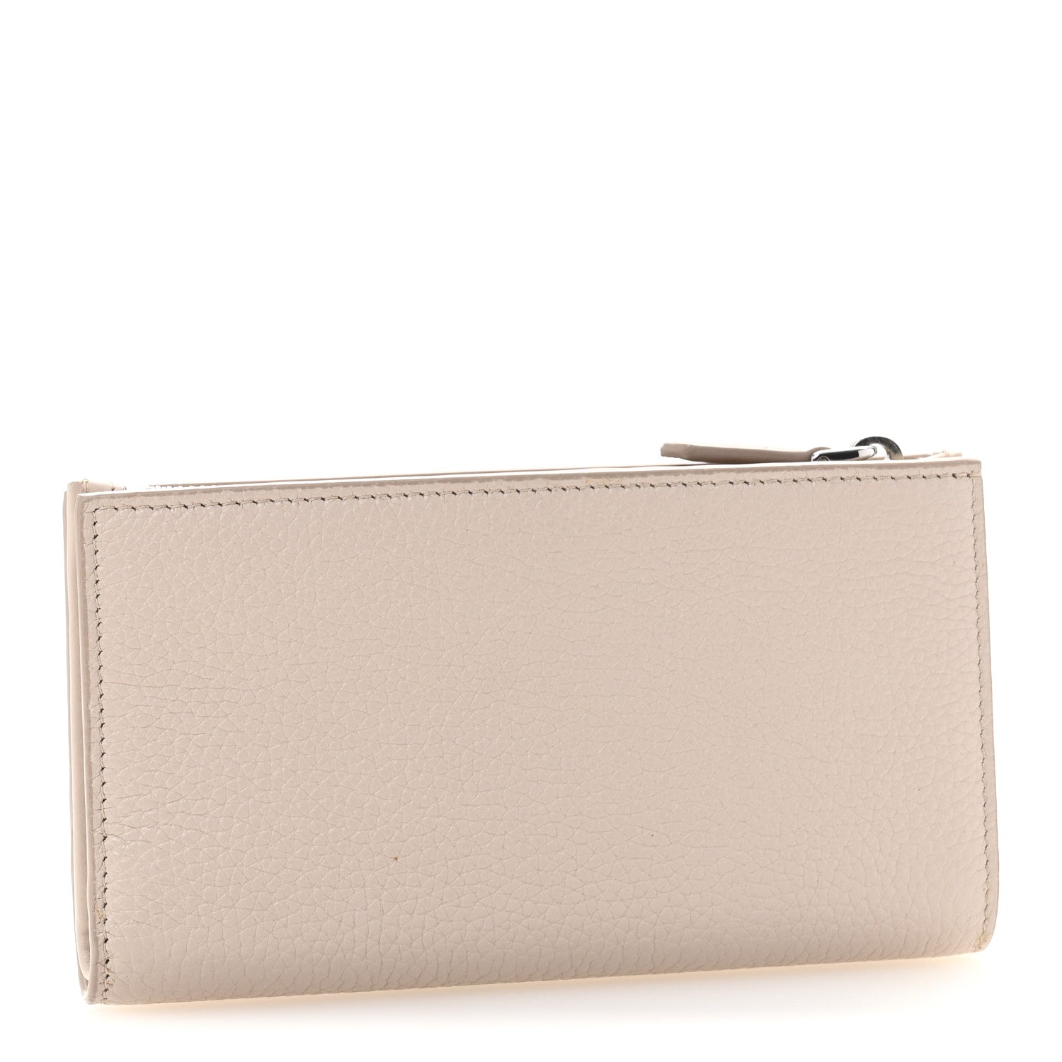 Prada Vitello Daino Triangle Continental Zip Wallet Ninfea 3 of 9