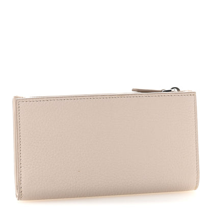 Prada Vitello Daino Triangle Continental Zip Wallet Ninfea 3 of 9