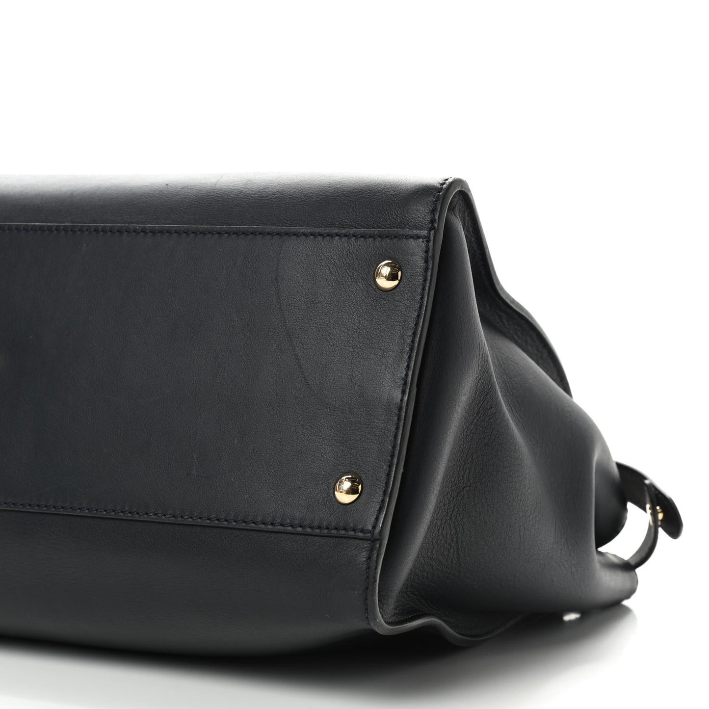 Vitello Seta Shiny Nappa Large Peekaboo Iconic Satchel Blue Notte Turchese
