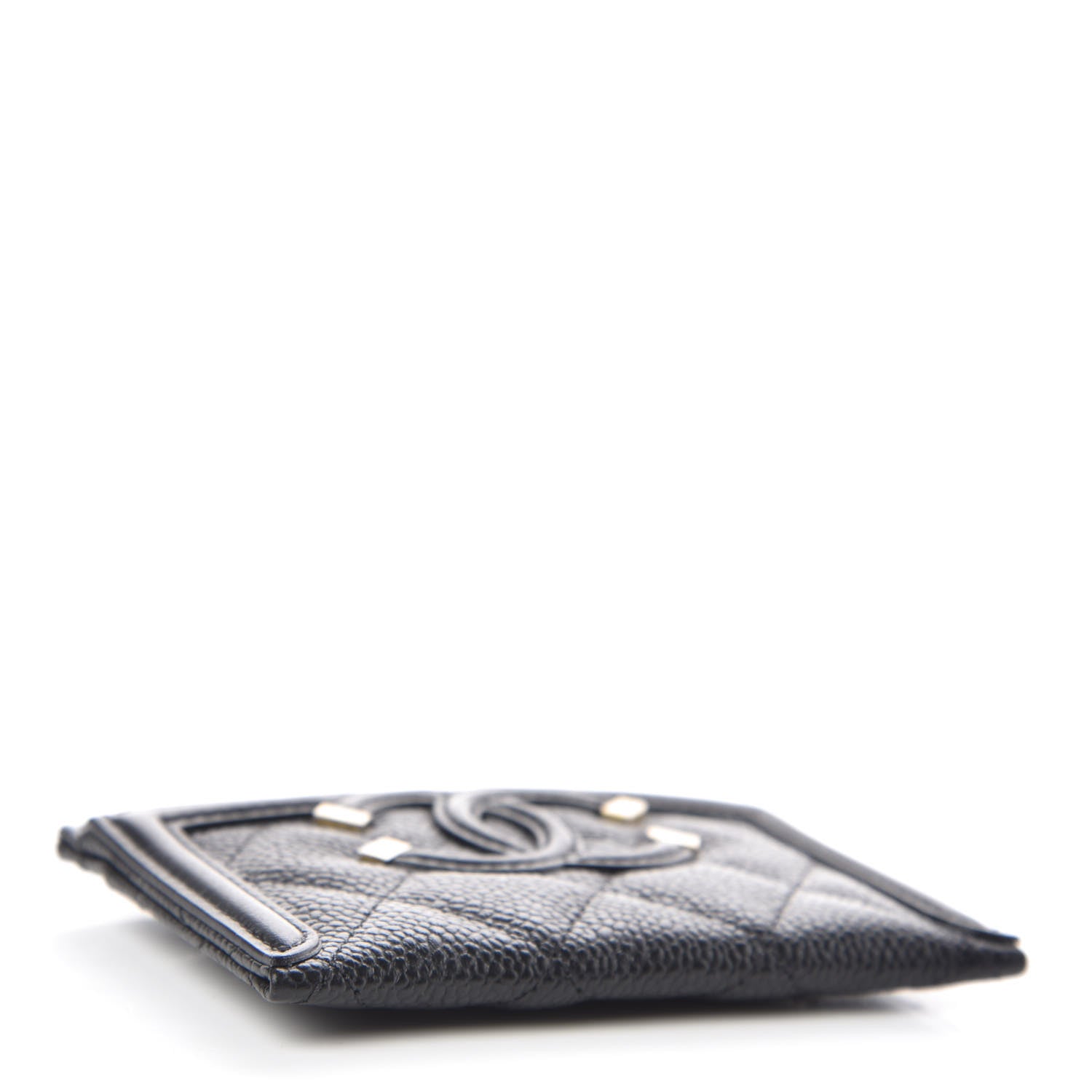 Chanel Caviar Quilted Filigree Card Holder Black 4 of 9