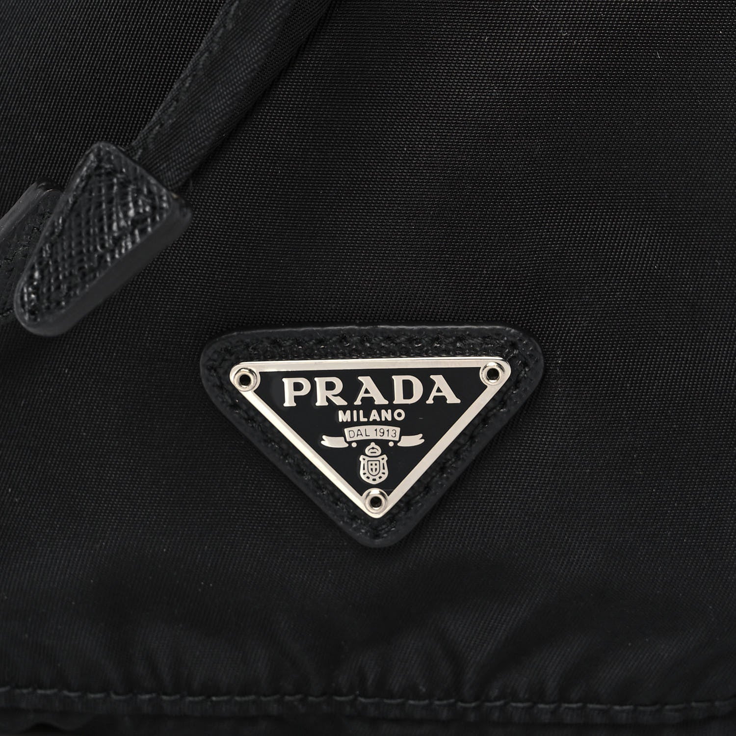 Prada Saffiano Tessuto Nylon Vela Bucket Wristlet Black 11 of 11