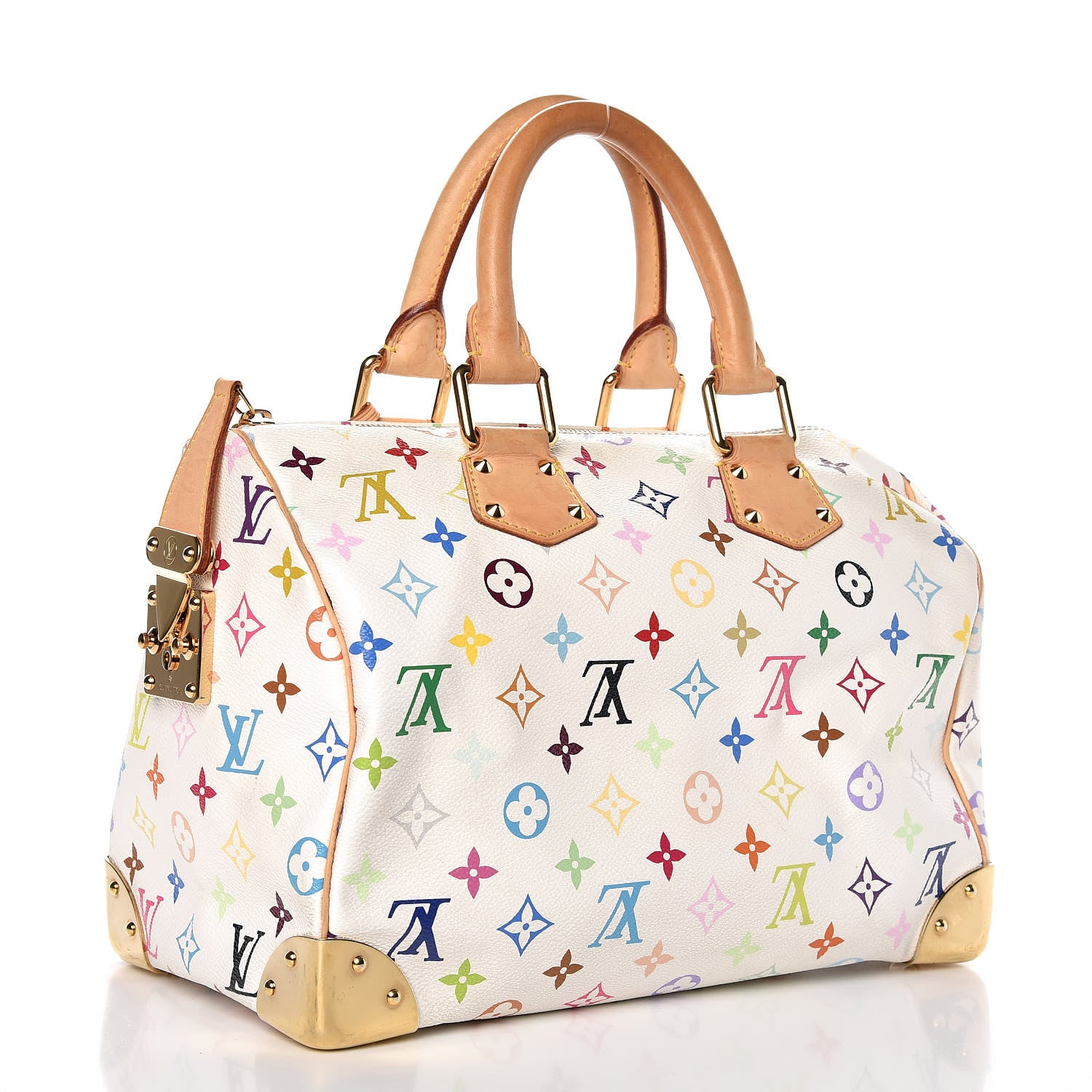 Louis Vuitton Monogram Multicolor Speedy 30 White 3 of 10