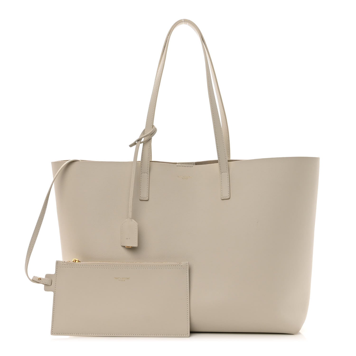 Saint Laurent Calfskin Large Shopping Tote Porcellana 1 of 14