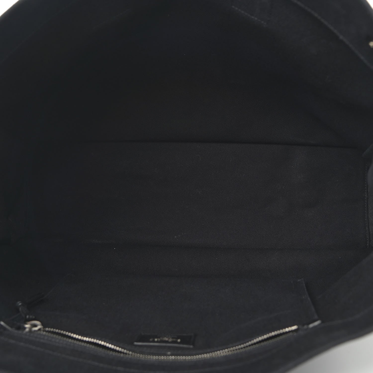 Saint Laurent Linen Calfskin Rive Gauche Tote Black 5 of 17