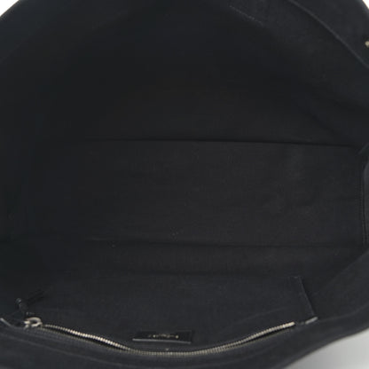 Saint Laurent Linen Calfskin Rive Gauche Tote Black 5 of 17