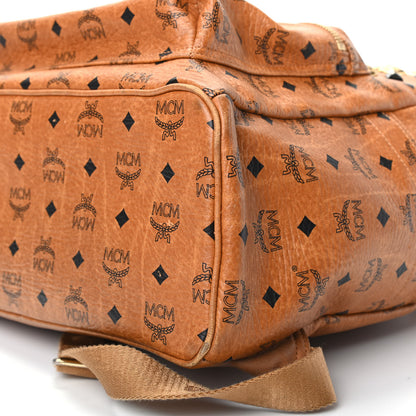 MCM Visetos Studded Medium Stark M Backpack Cognac 8 of 9