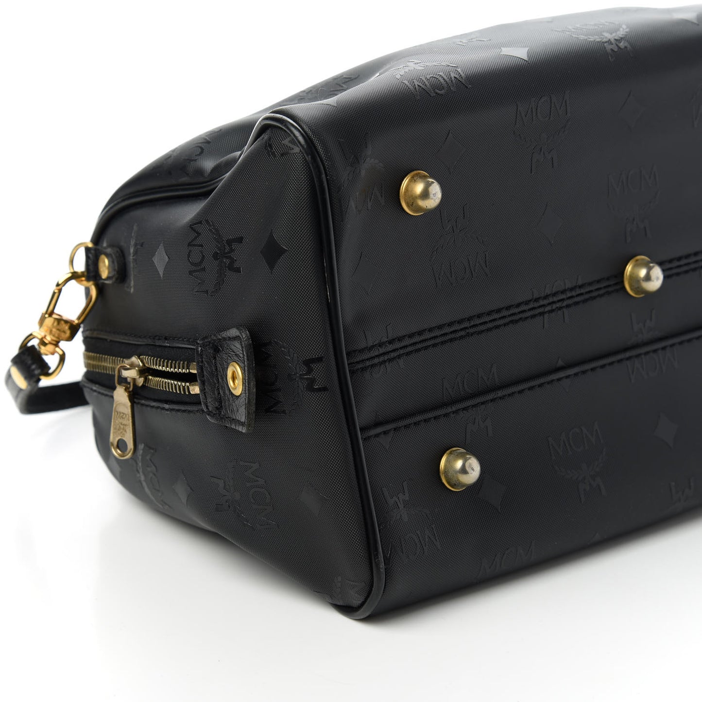 Nylon Monogram Boston Bag Black
