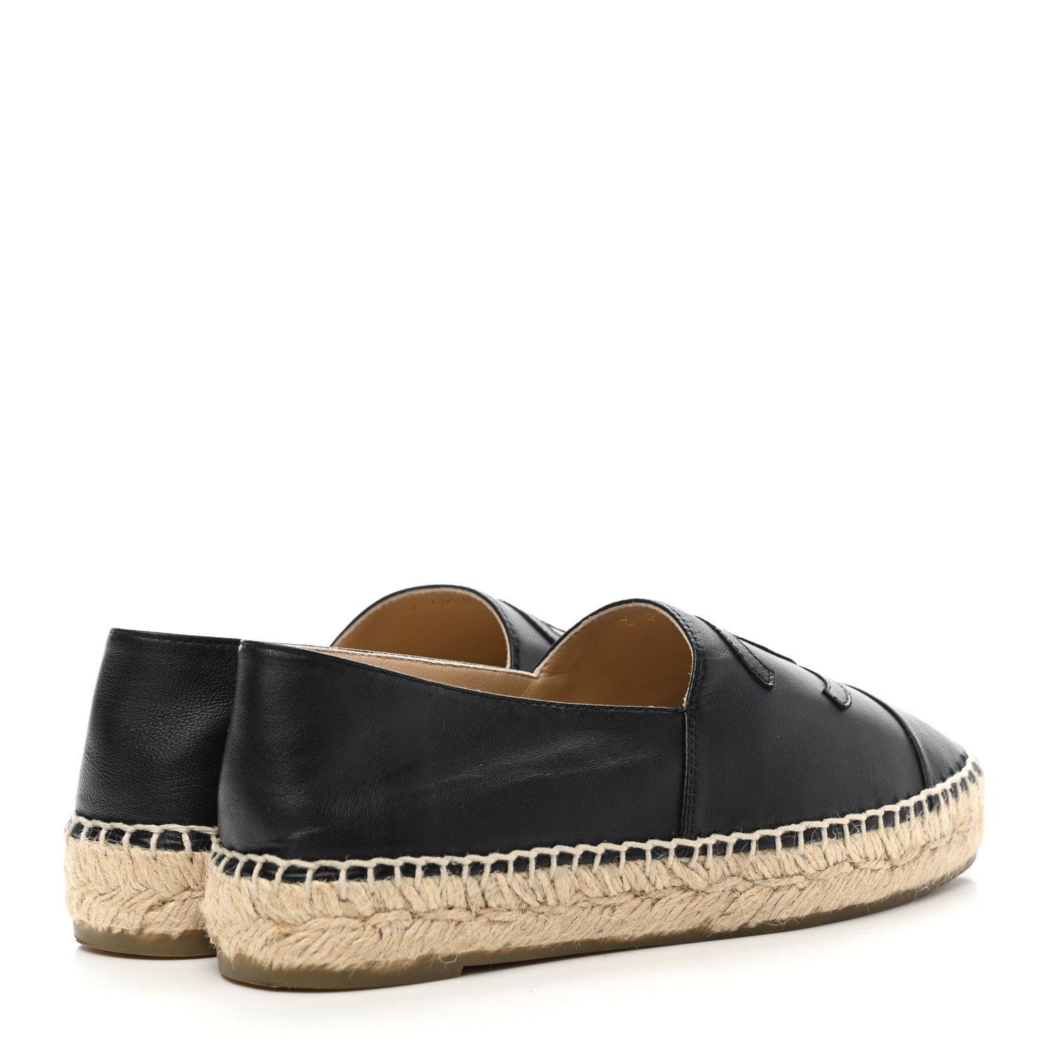 Chanel Lambskin CC Espadrilles 35 Black 4 of 11