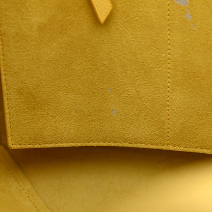 Celine Soft Grained Calfskin Small Belt Cabas Phantom Citron 11 of 12