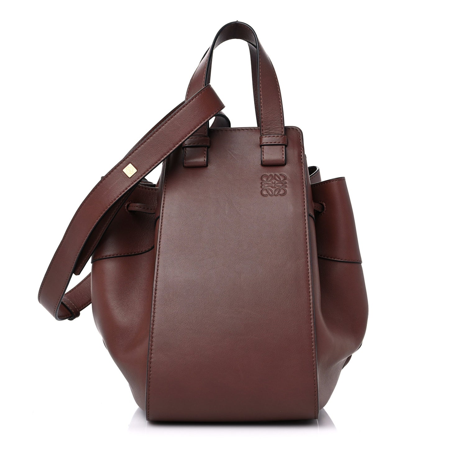 Calfskin Medium Hammock Shoulder Bag Brunette