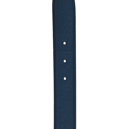 Hermes Epsom 32mm Idem Belt 85 34 Chocolate Bleu De Malte 5 of 7
