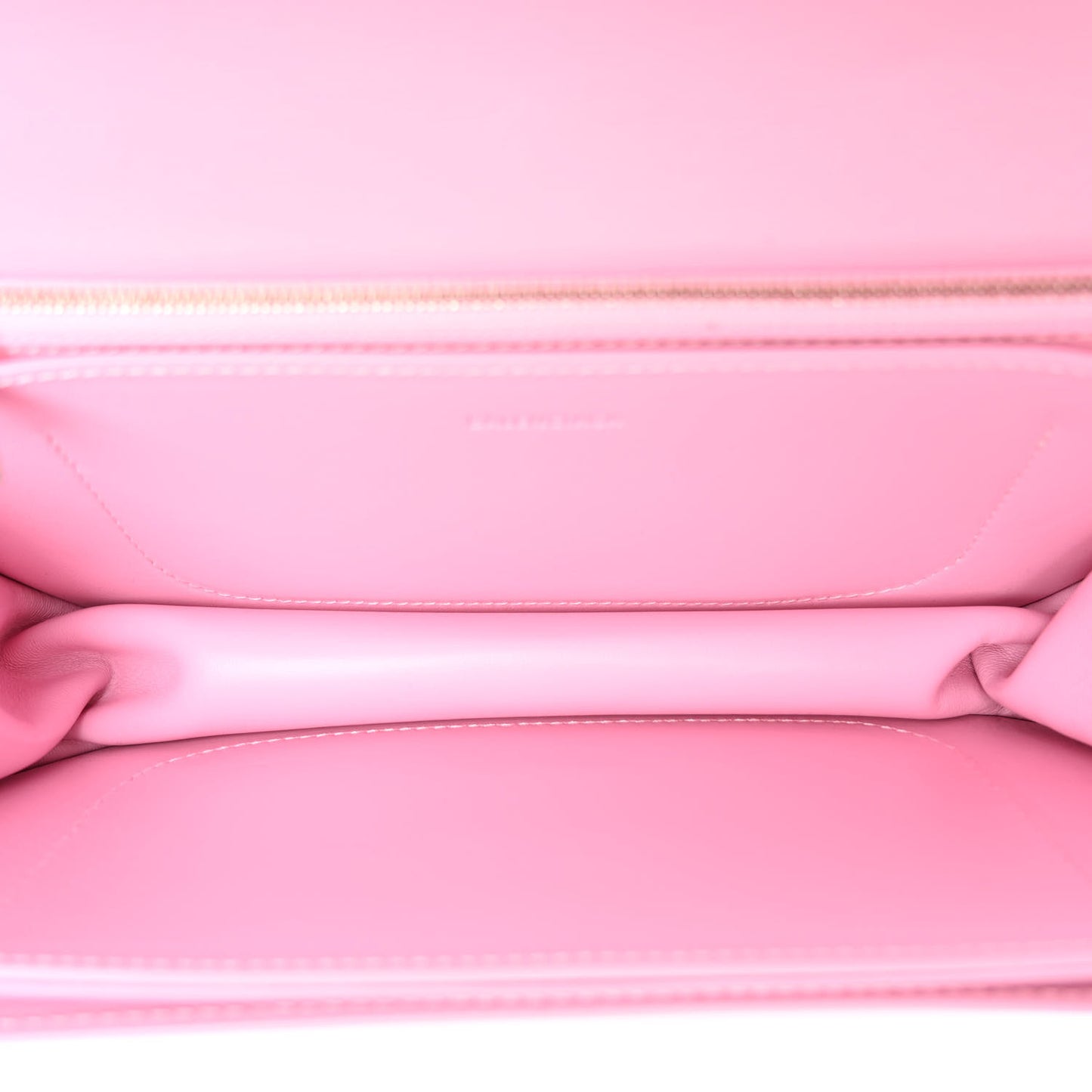 Calfskin Stripe Embossed Small Gossip Bag Candy Pink