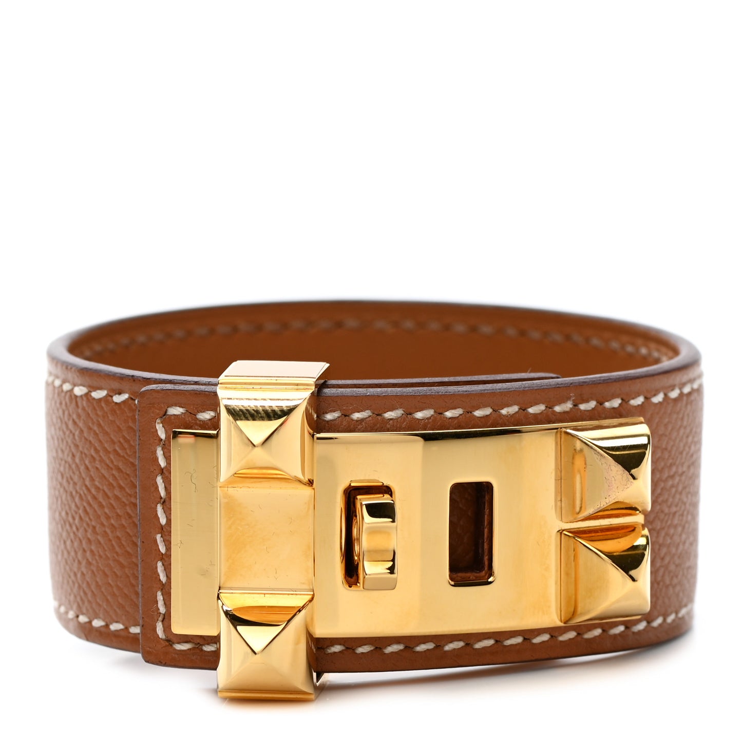 Madame Calfskin Collier de Chien 24 Bracelet T2 Gold