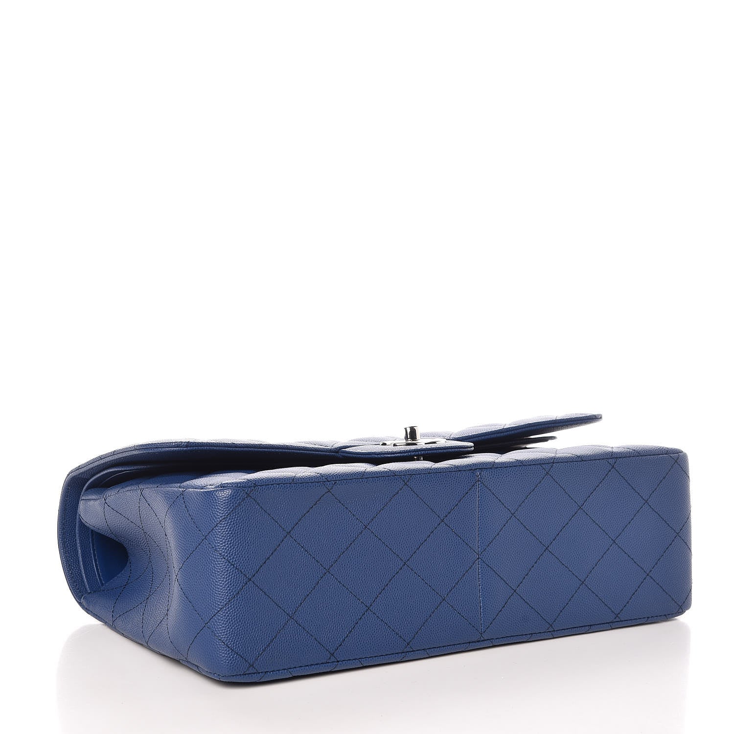Chanel Caviar Quilted Jumbo Double Flap Dark Blue 4 of 7