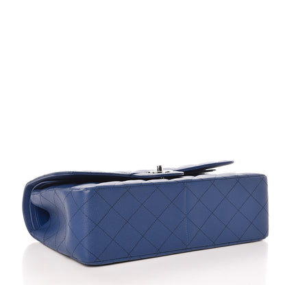 Chanel Caviar Quilted Jumbo Double Flap Dark Blue 4 of 7