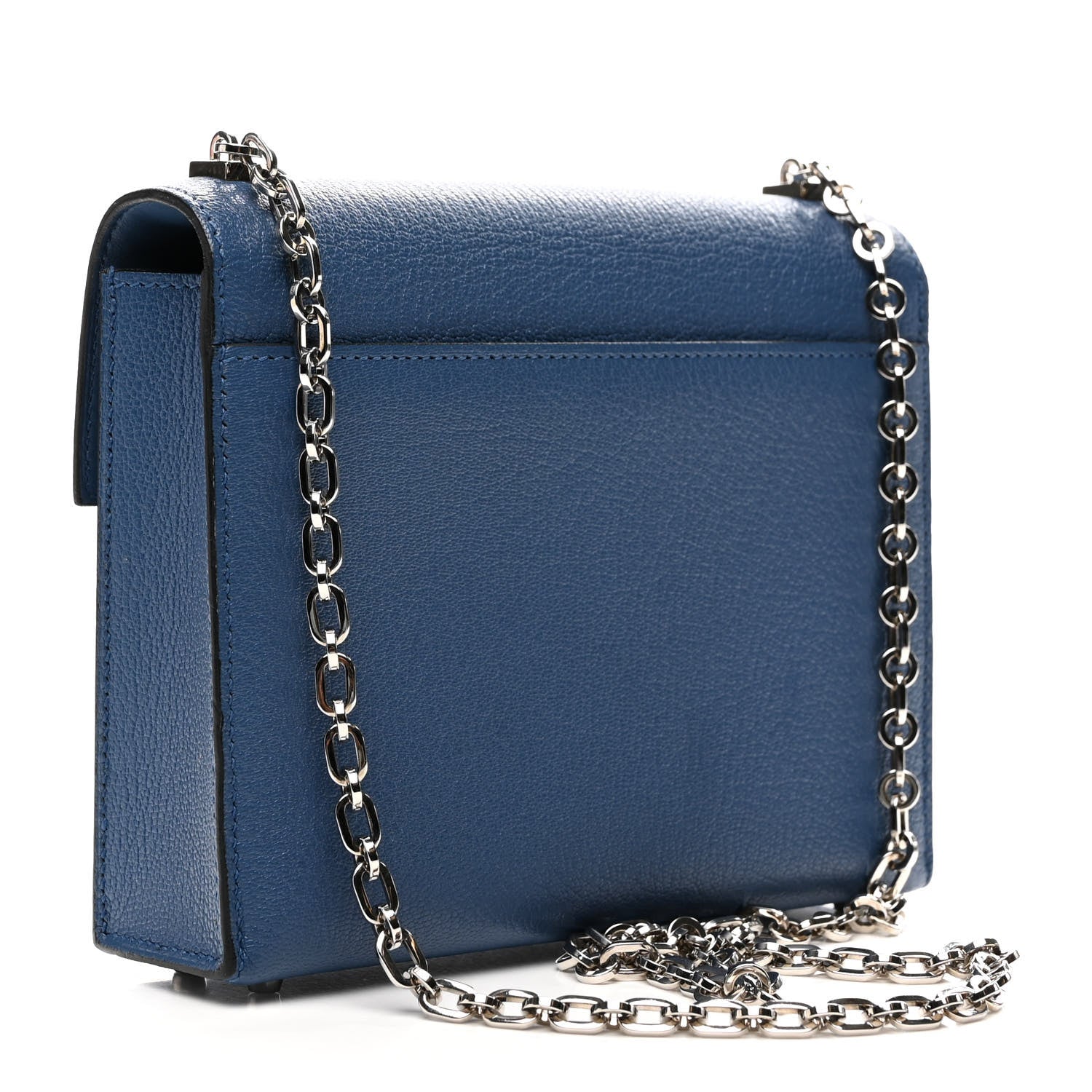 Hermes Chevre Mysore Mini Verrou Chaine Bag Bleu Agate 3 of 10