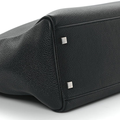 Saint Laurent Grained Calfskin Manhattan North South Shopper Tote Black 9 of 11